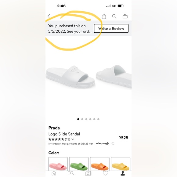 Prada Logo Slide Sandal - Picture 6 of 7